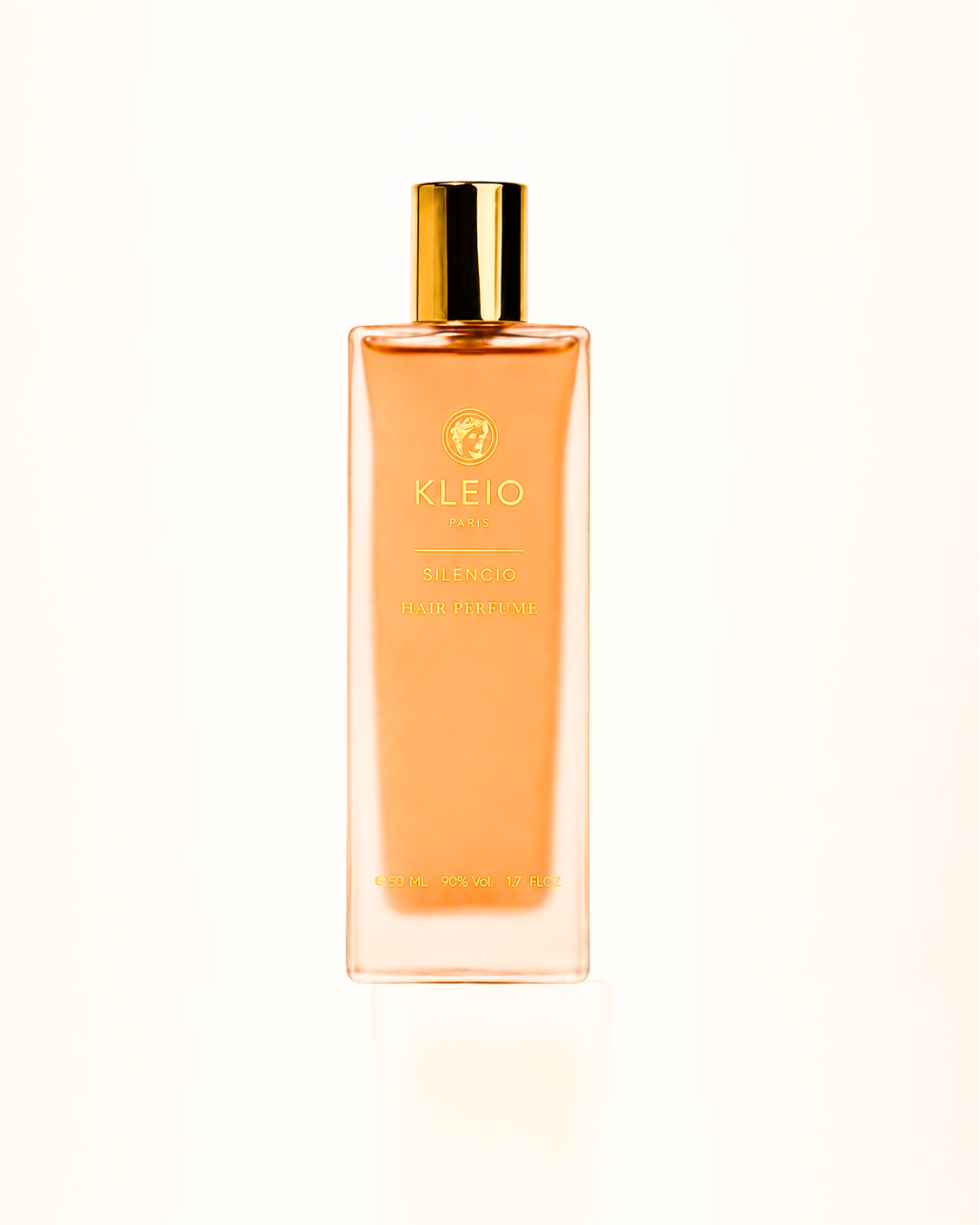 Silencio Hair Mist 50 ml frosted amber bottle with a gold cap