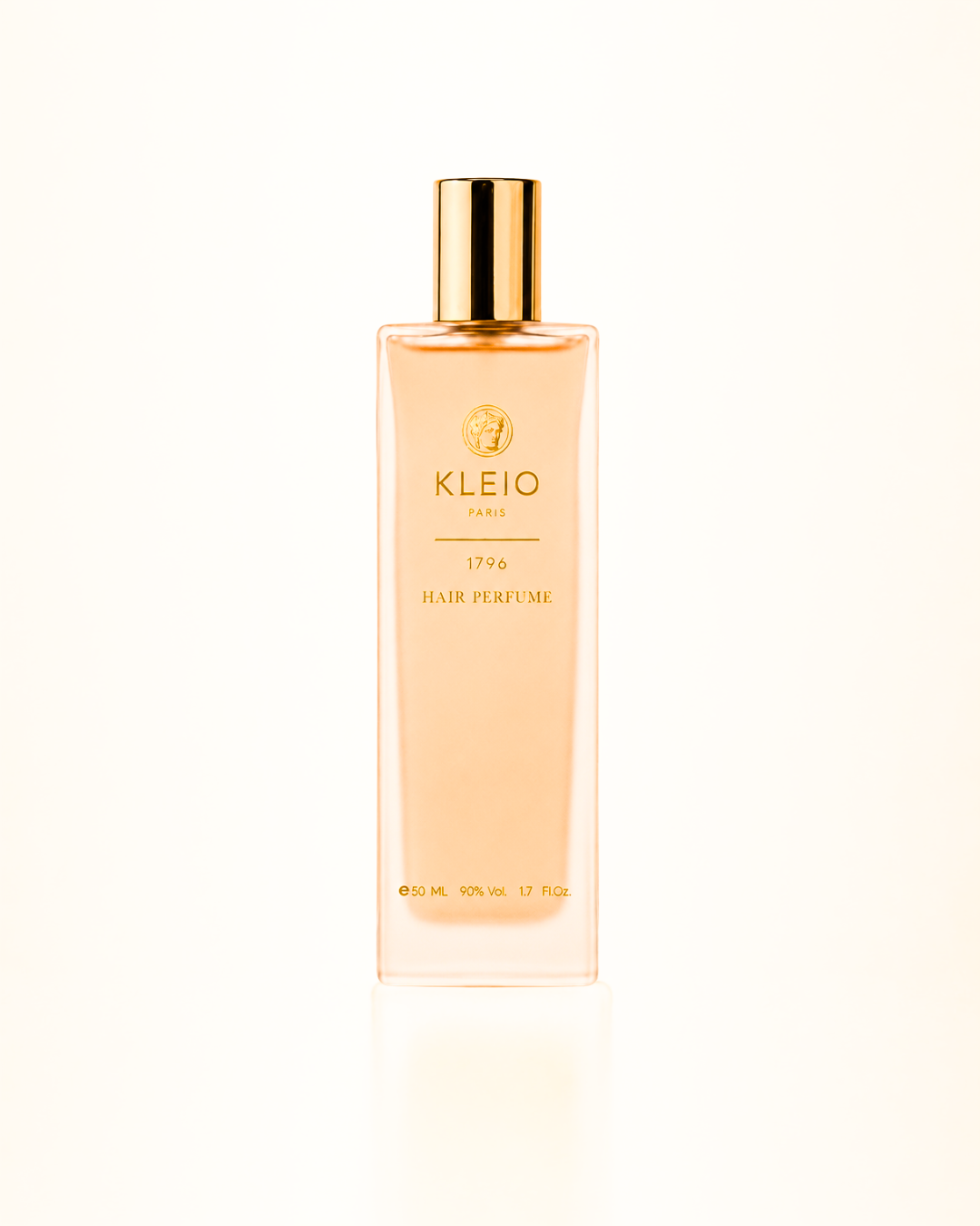 KLEIO 1796 Hair Perfume 50 ml frosted bottle with a gold cap