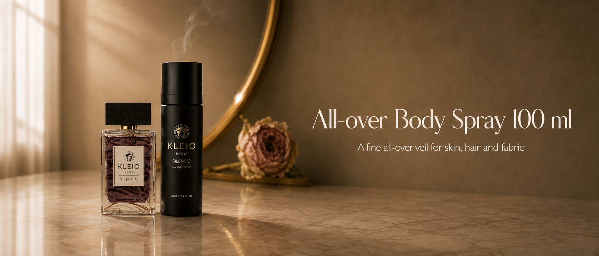 All-over Body Spray 100 ml — a fine all-over veil for skin, hair and fabric