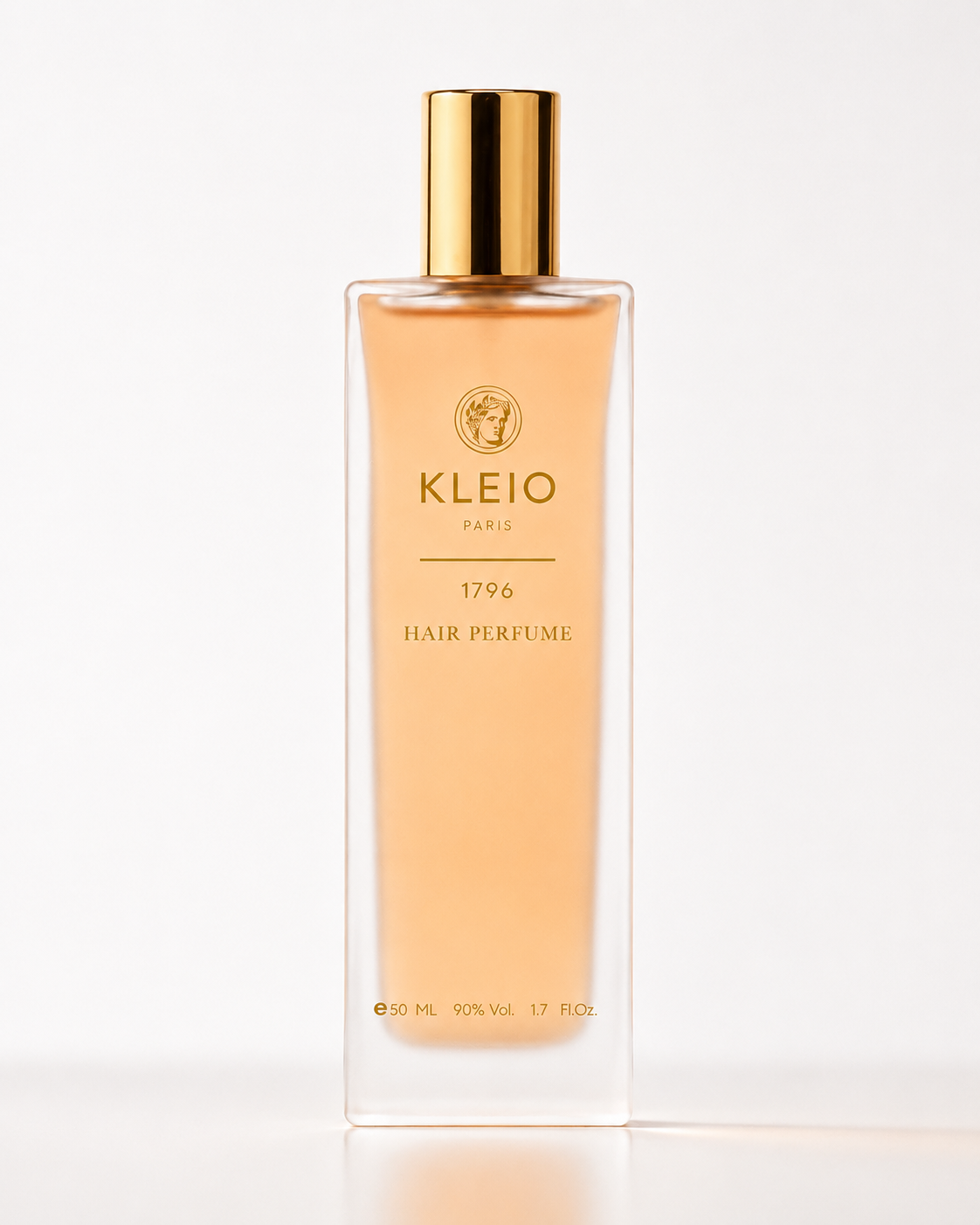 KLEIO 1796 Hair Perfume 50 ml frosted bottle with a gold cap