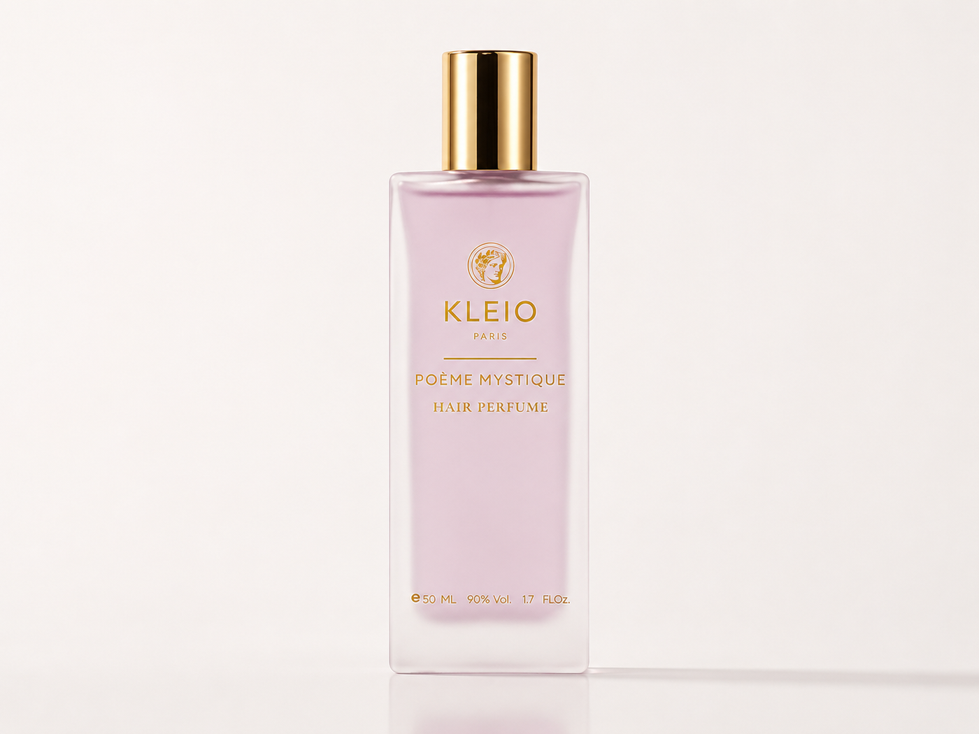 Poème Mystique Hair Perfume 50 ml in a frosted lilac bottle with a gold cap